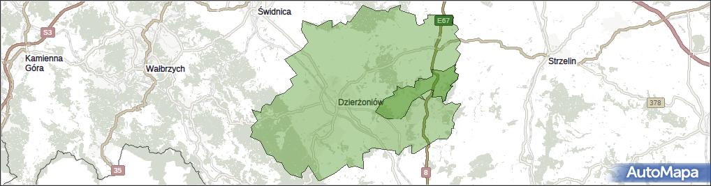 Gmina Niemcza, powiat dzierżoniowski, województwo dolnośląskie na mapie