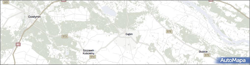 mapa Gąbin, Gąbin na mapie Targeo