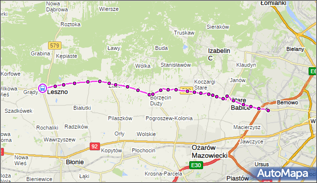 Rozkład jazdy autobusu 719 na przystanku LESZNO 02. ZTM Warszawa na mapie Targeo
