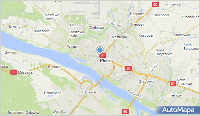 mapa Płock, Płock na mapie Targeo