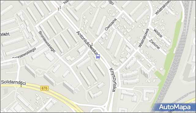 Przystanek Antoniukowska/Knyszyńska. BKM - Białystok (google) na mapie Targeo