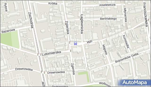 Przystanek pl. Kościelny. MPKLodz - Łódź na mapie Targeo