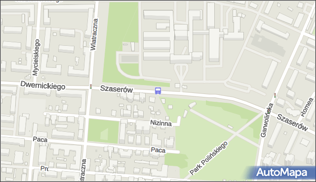 Przystanek SZASERÓW-SZPITAL 01. ZTM Warszawa - Warszawa na mapie Targeo