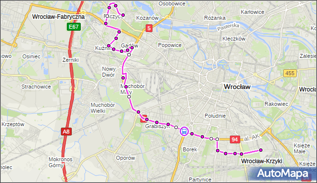 Rozkład jazdy autobusu 136 na przystanku HALLERA. MPKWroclaw na mapie Targeo