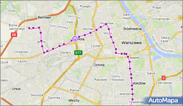 Rozkład jazdy autobusu 10 na przystanku OS.WOLSKA 03. ZTM Warszawa na mapie Targeo