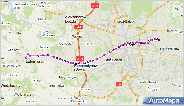 Rozkład jazdy tramwaju 43 na przystanku pl. Jana Pawła II (Lutomiersk). MPK Łódź na mapie Targeo